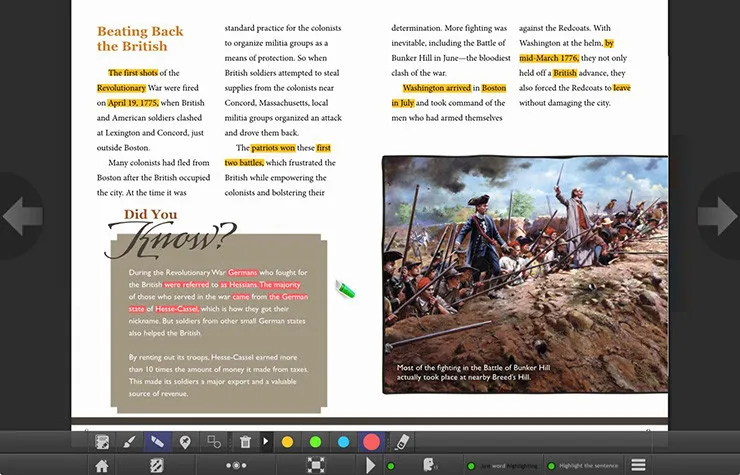 Beating Back the British article in myON 