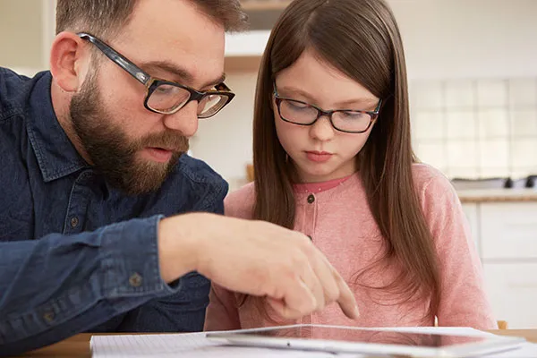 A teacher and a student