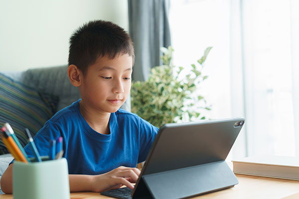 Boy on tablet