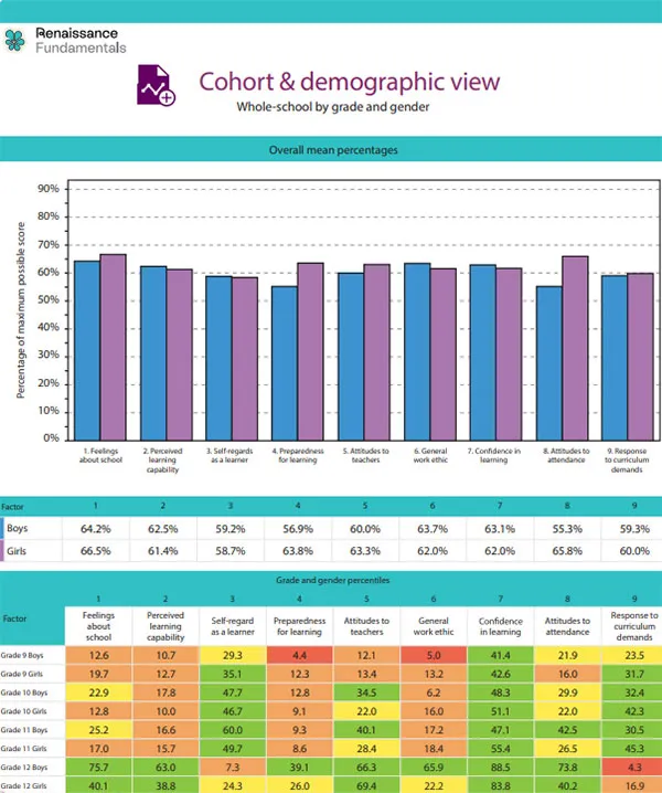 Cohort and demographic view in Renaissance Fundamentals