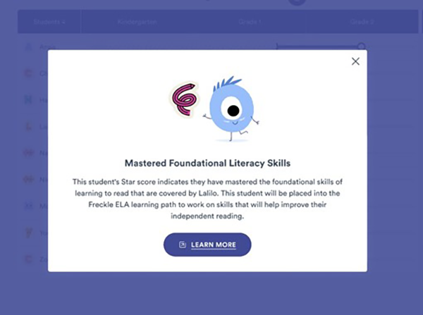 Notification of Freckle placement