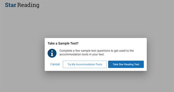 Students have the option to use accommodation tools