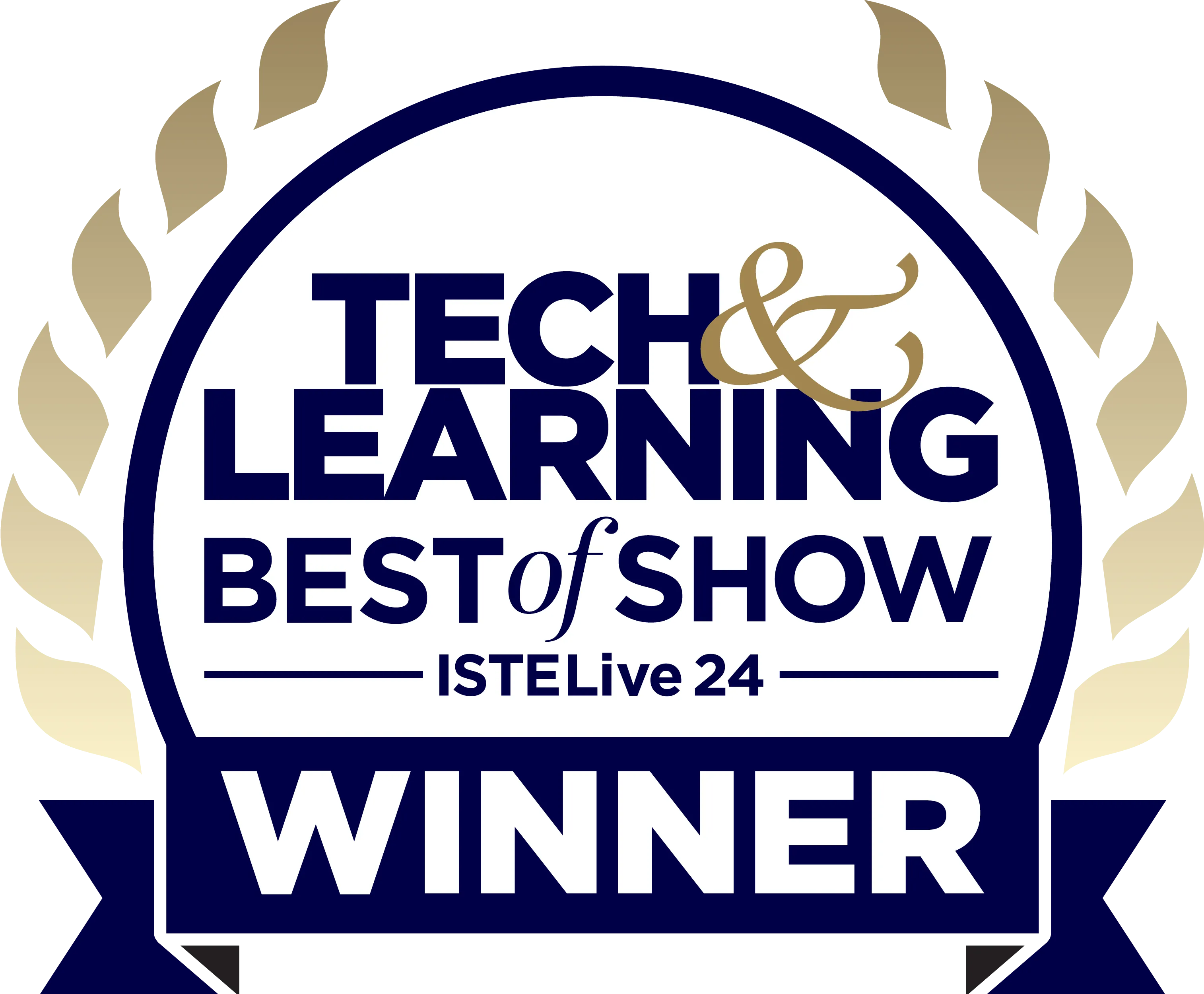 Badge for an Tech & Learning award