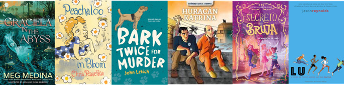 Cover images of recently quizzed titles for Middle Grades Plus Readers