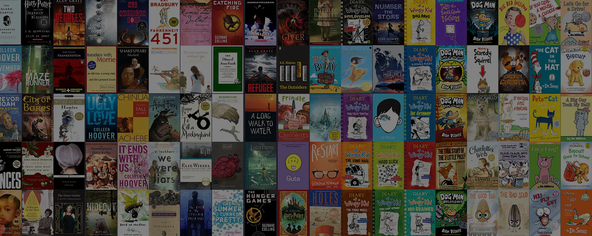Covers of popular books in the What Kids Are Reading report